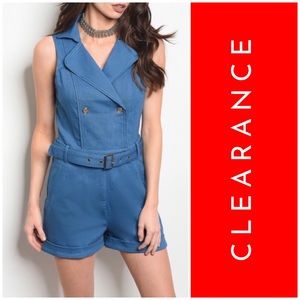PRICE FIRM//BLUE JEANS ROMPER